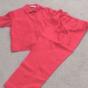 2 piece 100% linen summer casual set.